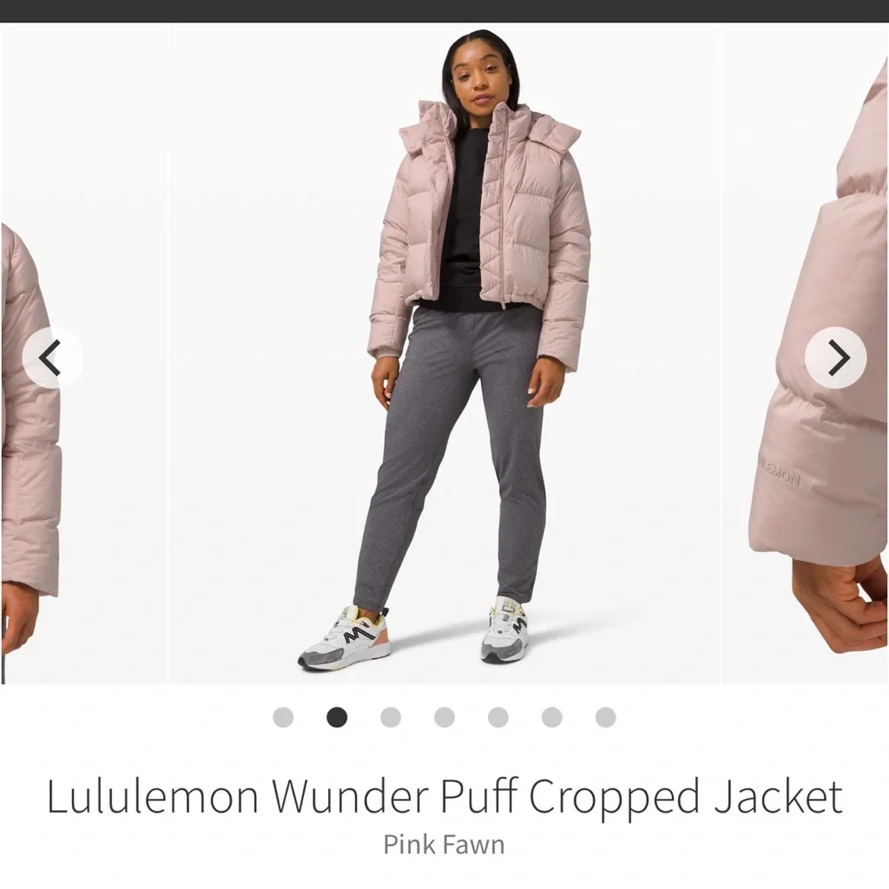 lululemon athletica Pink Fawn Cropped wunder Puff Jacket - Picture 6 of 8